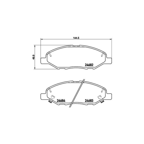 Bromsbeläggsats, Framaxel Brembo P 56 088 BREMBO