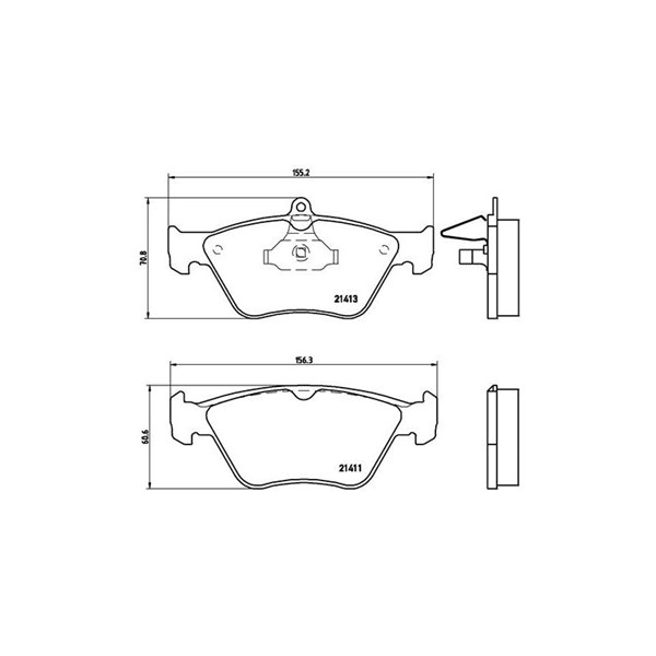 Bromsbeläggsats, Framaxel Brembo P 59 019 BREMBO