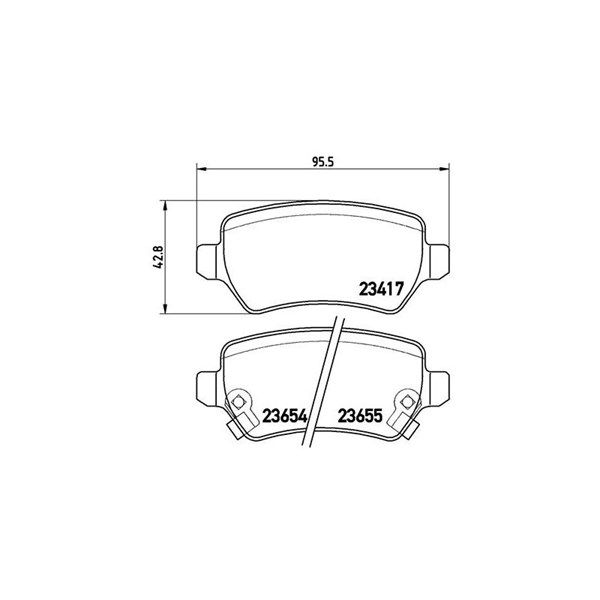 Bromsbeläggsats, Bakaxel Brembo Brembo xtra line P 59 038X BREMBO