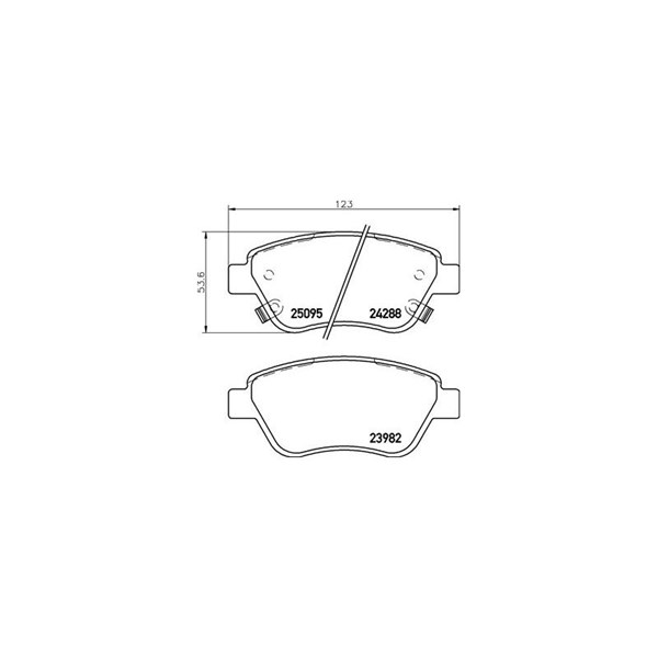 Bromsbeläggsats, Framaxel Brembo P 59 081 BREMBO