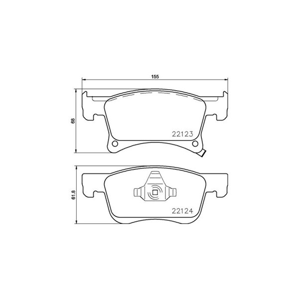 Bromsbeläggsats, Framaxel Brembo P 59 083 BREMBO