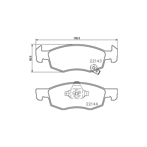 Bromsbeläggsats, Framaxel Brembo P 59 084 BREMBO