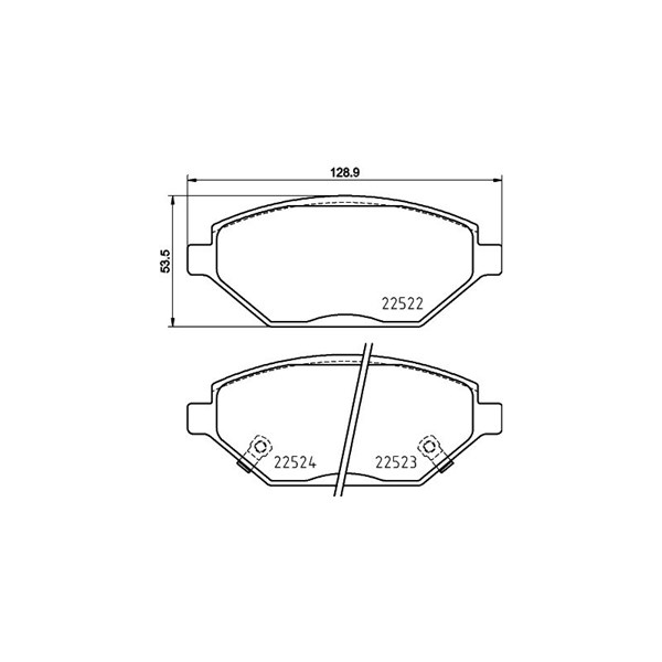 Bromsbeläggsats, Framaxel Brembo P 59 093 BREMBO Bromsbeläggsats, Framaxel Brembo P 59 093 BREMBO