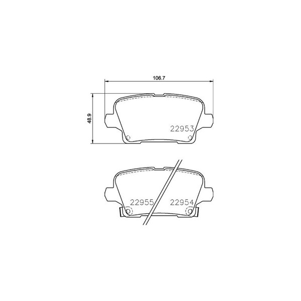 Bromsbeläggsats, Bakaxel Brembo P 59 097 BREMBO
