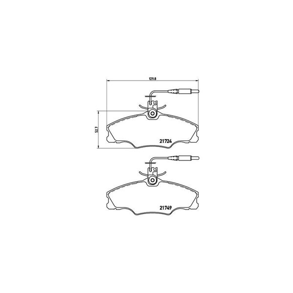 Bromsbeläggsats, Framaxel Brembo P 61 056 BREMBO