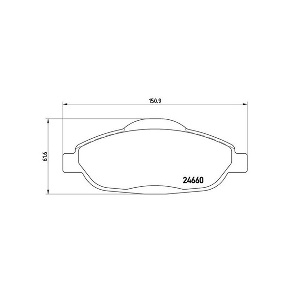 Bromsbeläggsats, Framaxel Brembo Brembo xtra line P 61 101X BREMBO