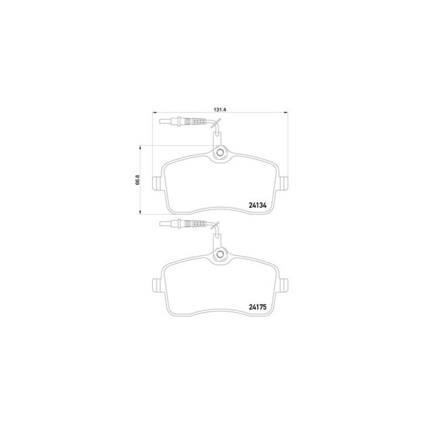 Bromsbeläggsats, Framaxel Brembo P 61 109 BREMBO