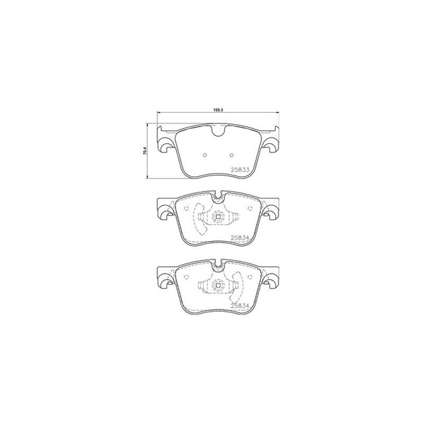 Bromsbeläggsats, Framaxel Brembo P 61 127 BREMBO