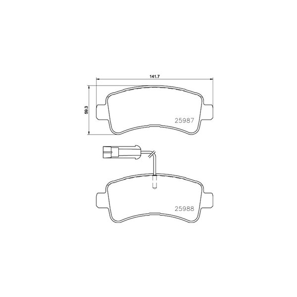 Bromsbeläggsats Ventilerad, Bakaxel Brembo P 61 130 BREMBO Bromsbeläggsats Ventilerad, Bakaxel Brembo P 61 130 BREMBO