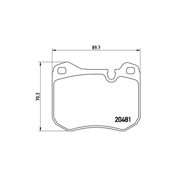 Bromsbeläggsats, Framaxel Brembo P 65 002 BREMBO