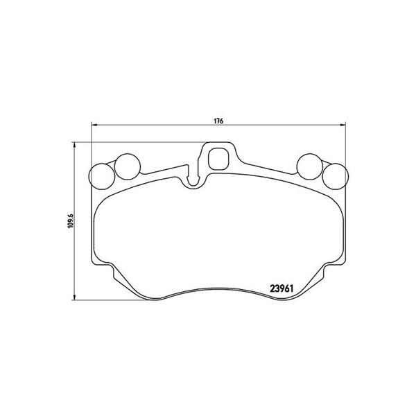 Bromsbeläggsats, Framaxel Brembo P 65 016 BREMBO