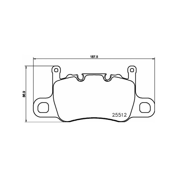 Bromsbeläggsats, Bakaxel Brembo P 65 037 BREMBO