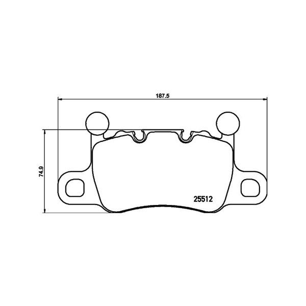 Bromsbeläggsats, Bakaxel, Framaxel Brembo P 65 038 BREMBO