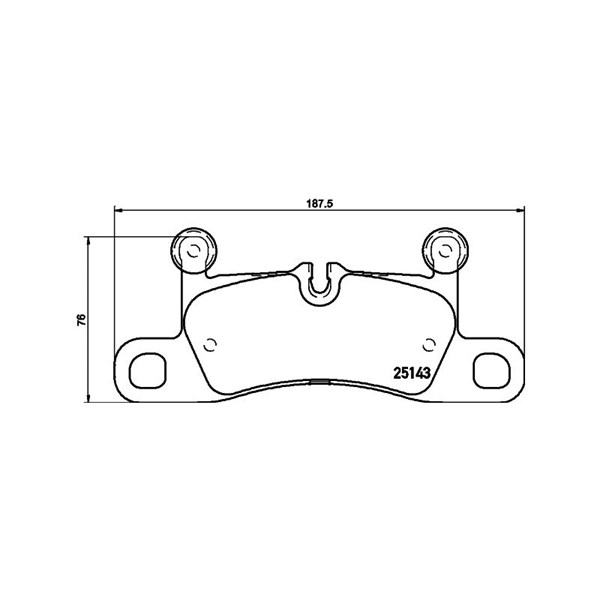 Bromsbeläggsats, Bakaxel Brembo P 65 042 BREMBO
