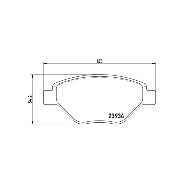 Bromsbeläggsats, Framaxel Brembo P 68 031 BREMBO