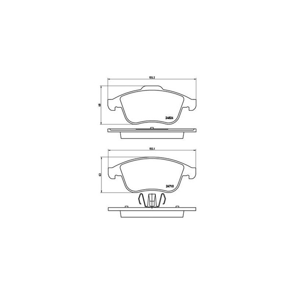 Bromsbeläggsats, Framaxel Brembo Brembo xtra line P 68 047X BREMBO