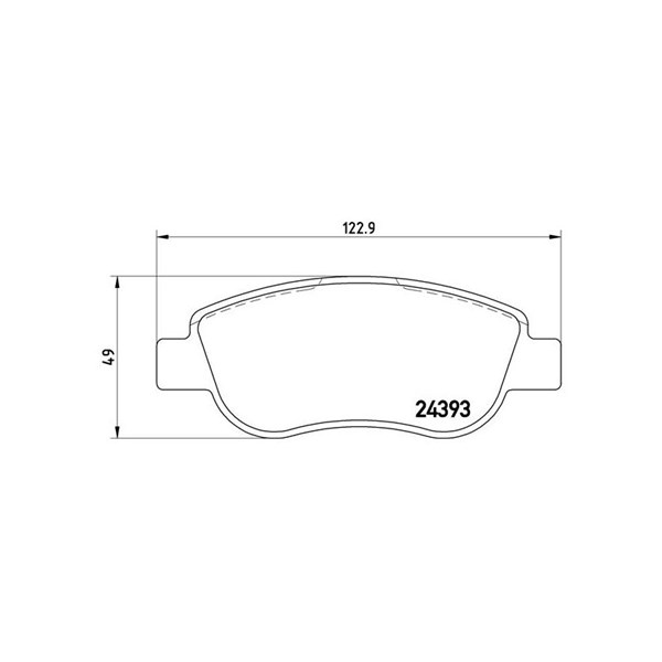Bromsbeläggsats, Framaxel Brembo P 68 049 BREMBO