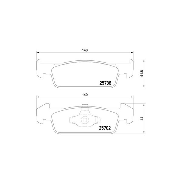 Bromsbeläggsats, Framaxel Brembo P 68 060 BREMBO