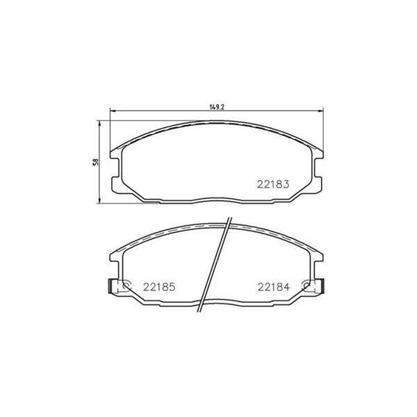 Bromsbeläggsats, Framaxel Brembo P 77 002 BREMBO