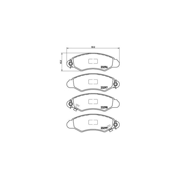 Bromsbeläggsats, Framaxel Brembo P 78 012 BREMBO