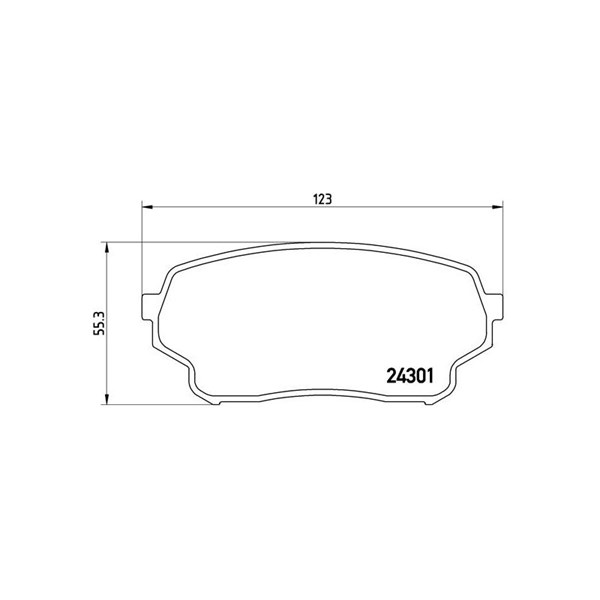 Bromsbeläggsats, Framaxel Brembo P 79 019 BREMBO Bromsbeläggsats, Framaxel Brembo P 79 019 BREMBO