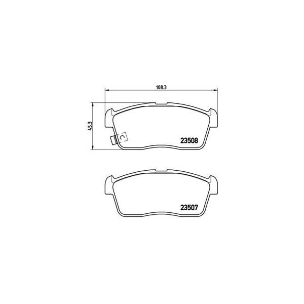 Bromsbeläggsats, Framaxel Brembo P 79 020 BREMBO