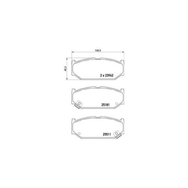 Bromsbeläggsats, Framaxel Brembo P 79 031 BREMBO