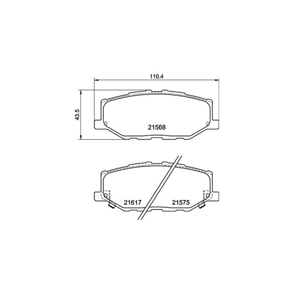 Bromsbeläggsats, Framaxel Brembo P 79 040 BREMBO