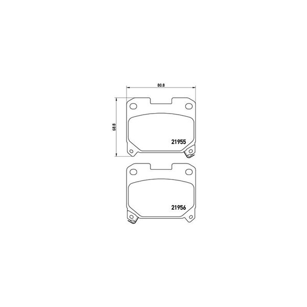 Bromsbeläggsats, Bakaxel Brembo P 83 091 BREMBO