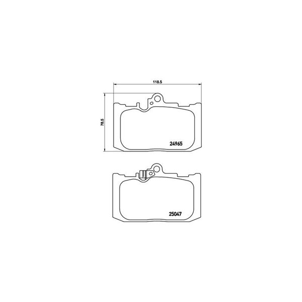 Bromsbeläggsats, Framaxel Brembo P 83 131 BREMBO