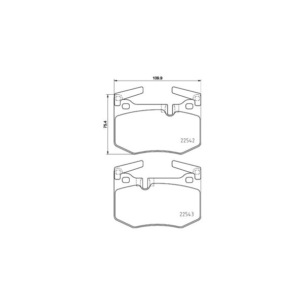 Bromsbeläggsats, Bakaxel Brembo P 83 164 BREMBO
