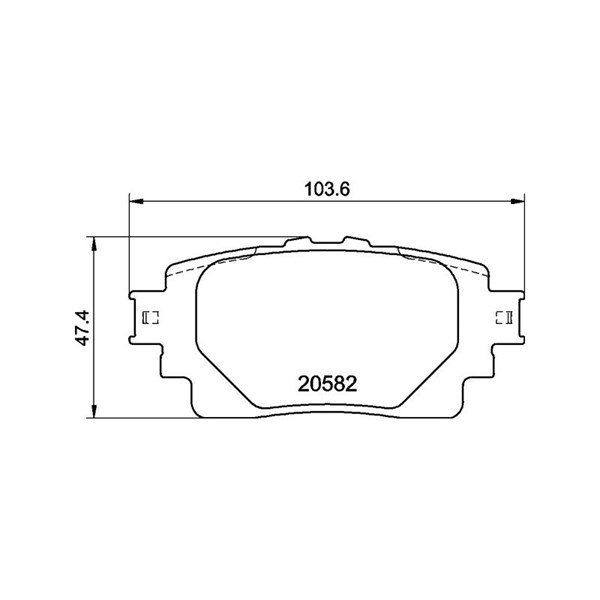 Bromsbeläggsats, Bakaxel Brembo P 83 174 BREMBO
