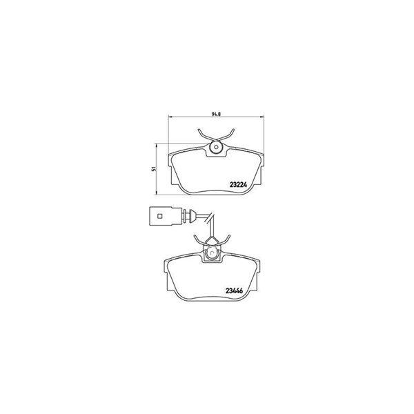 Bromsbeläggsats, Bakaxel Brembo P 85 046 BREMBO