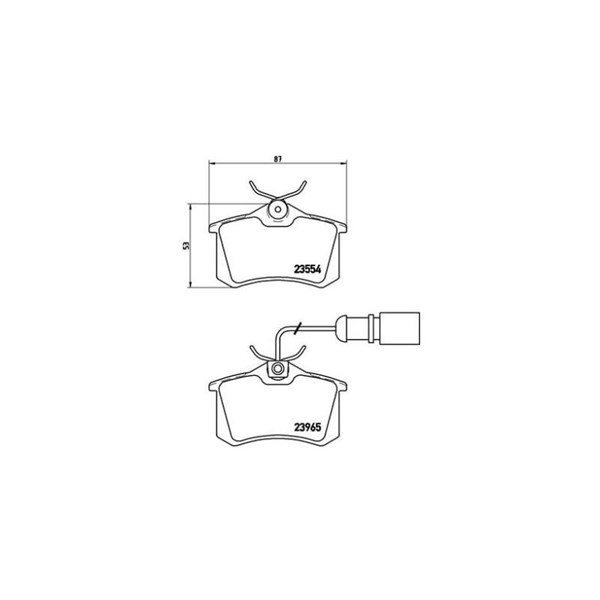 Bromsbeläggsats, Bakaxel Brembo P 85 058 BREMBO