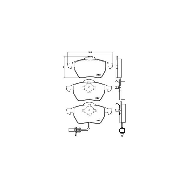 Bromsbeläggsats, Framaxel Brembo P 85 060 BREMBO