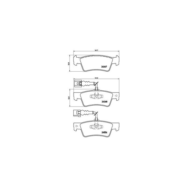 Bromsbeläggsats, Bakaxel Brembo P 85 068 BREMBO