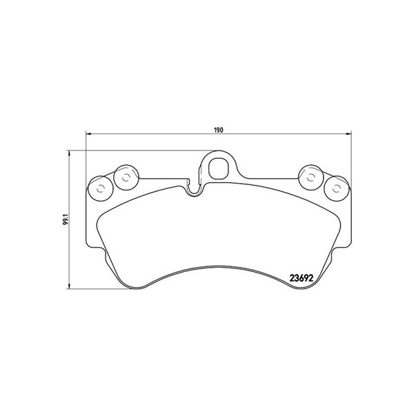 Bromsbeläggsats, Framaxel Brembo P 85 069 BREMBO
