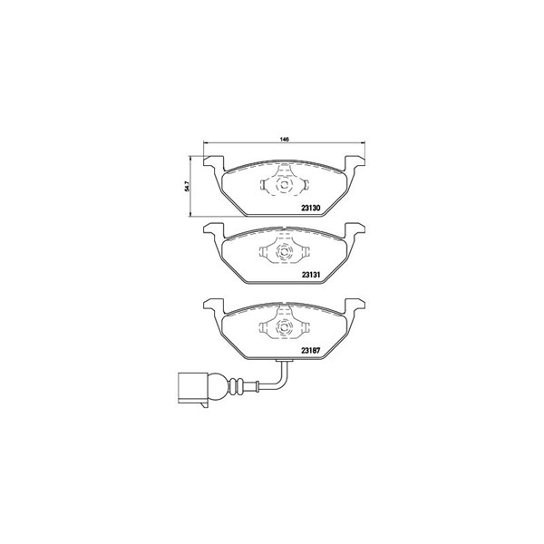 Bromsbeläggsats, Framaxel Brembo Brembo xtra line P 85 072X BREMBO