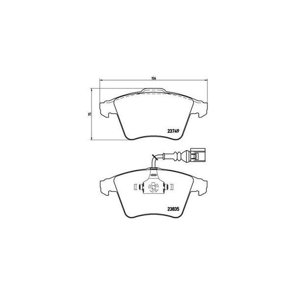 Bromsbeläggsats, Framaxel Brembo P 85 090 BREMBO