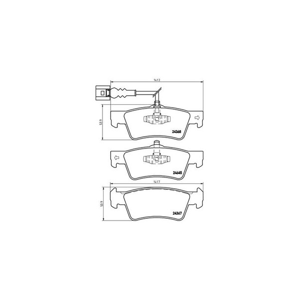 Bromsbeläggsats, Bakaxel Brembo P 85 091 BREMBO