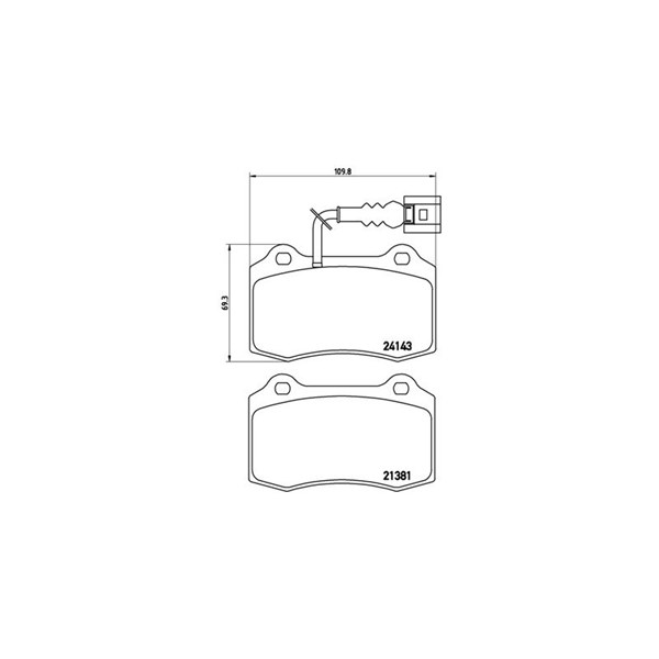 Bromsbeläggsats, Framaxel Brembo P 85 104 BREMBO