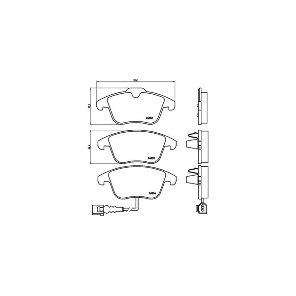 Bromsbeläggsats, Framaxel Brembo Brembo xtra line P 85 112X BREMBO