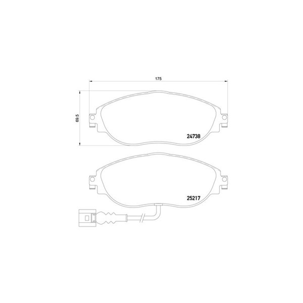 Bromsbeläggsats, Framaxel Brembo Brembo xtra line P 85 131X BREMBO
