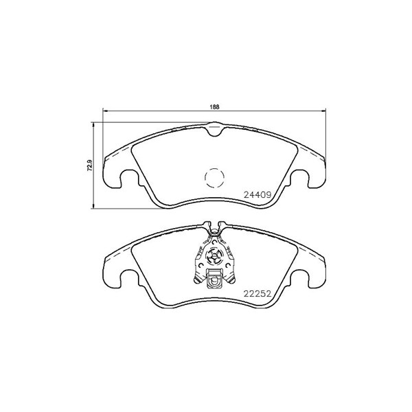 Bromsbeläggsats, Framaxel BREMBO