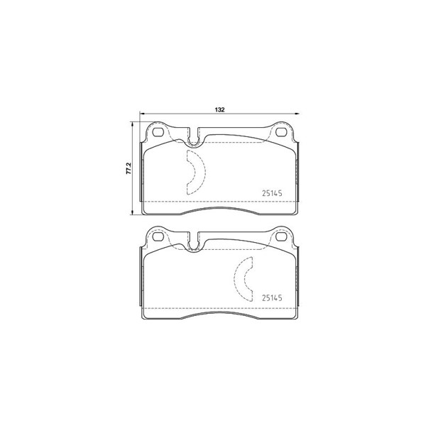 Bromsbeläggsats, Framaxel Brembo P 85 159 BREMBO