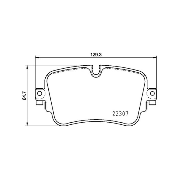 Bromsbeläggsats, Bakaxel Brembo P 85 161 BREMBO