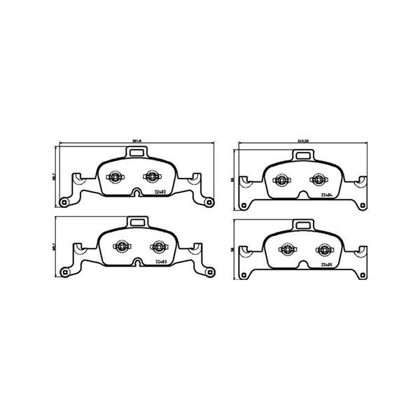 Bromsbeläggsats, Framaxel Brembo Brembo xtra line P 85 164X BREMBO