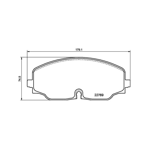 Bromsbeläggsats, Framaxel Brembo P 85 176 BREMBO
