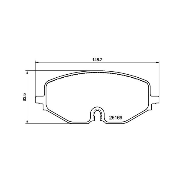 Bromsbeläggsats, Framaxel Brembo P 85 182 BREMBO