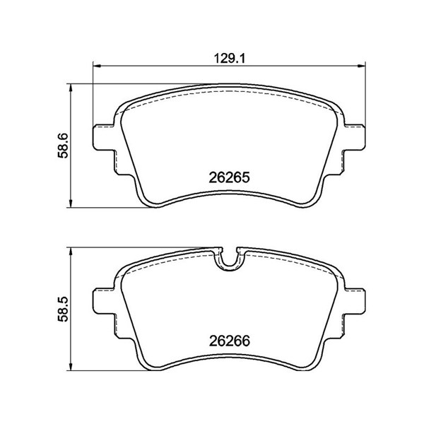 Bromsbeläggsats, Bakaxel Brembo P 85 186 BREMBO